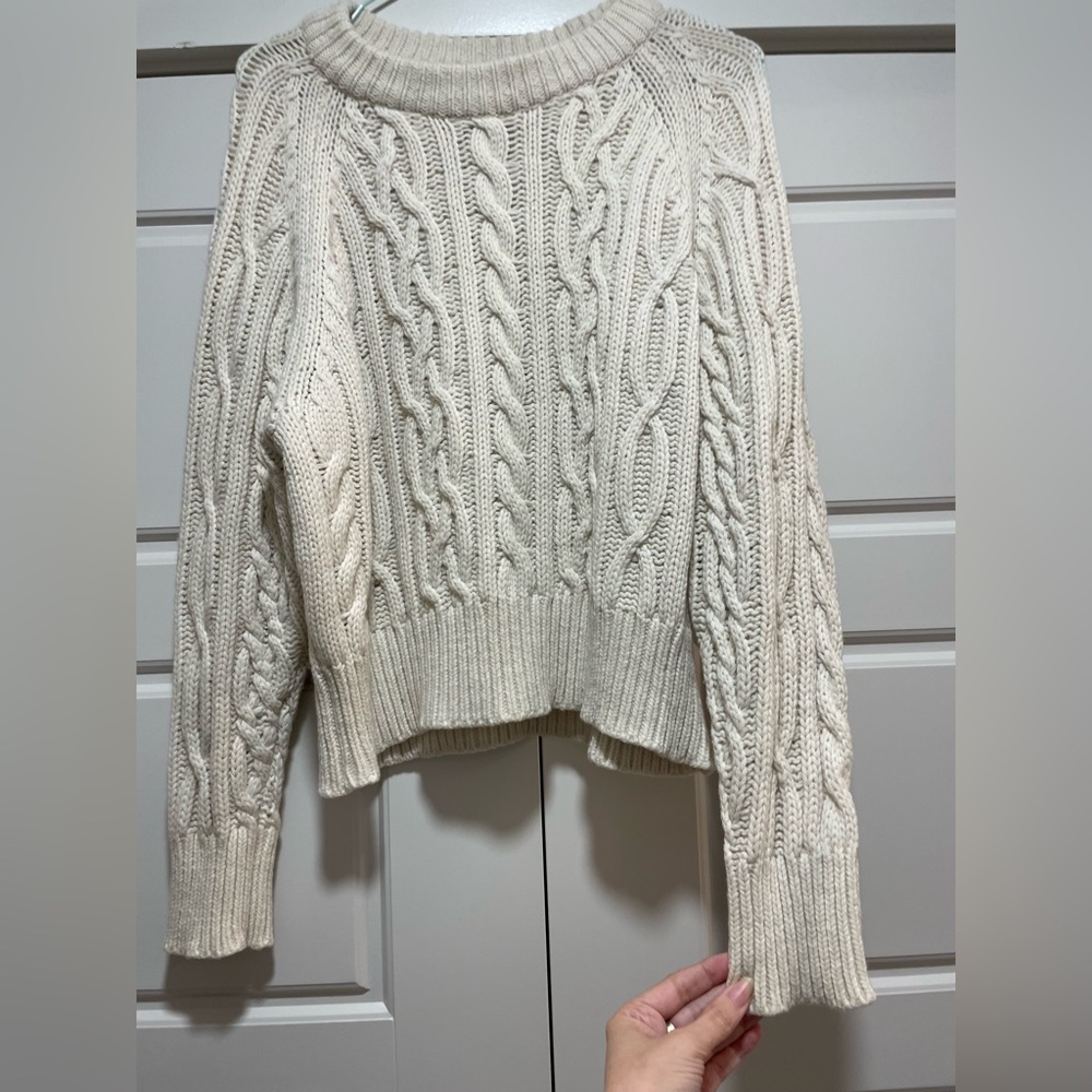Selected Femme Lambswool Blend Cable Knit Sweater